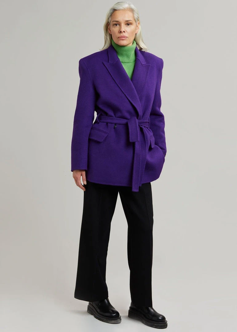 Concert Mila Belted Jacket - Berry