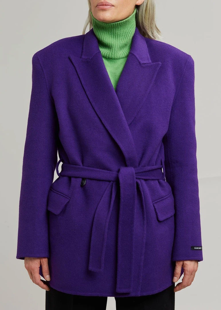 Concert Mila Belted Jacket - Berry