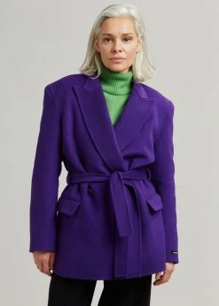 Concert Mila Belted Jacket - Berry