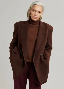 Concert Mila Belted Jacket - Dark Espresso