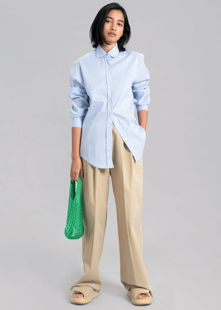 The Frankie Shop Mina Shirt - Blue Stripe