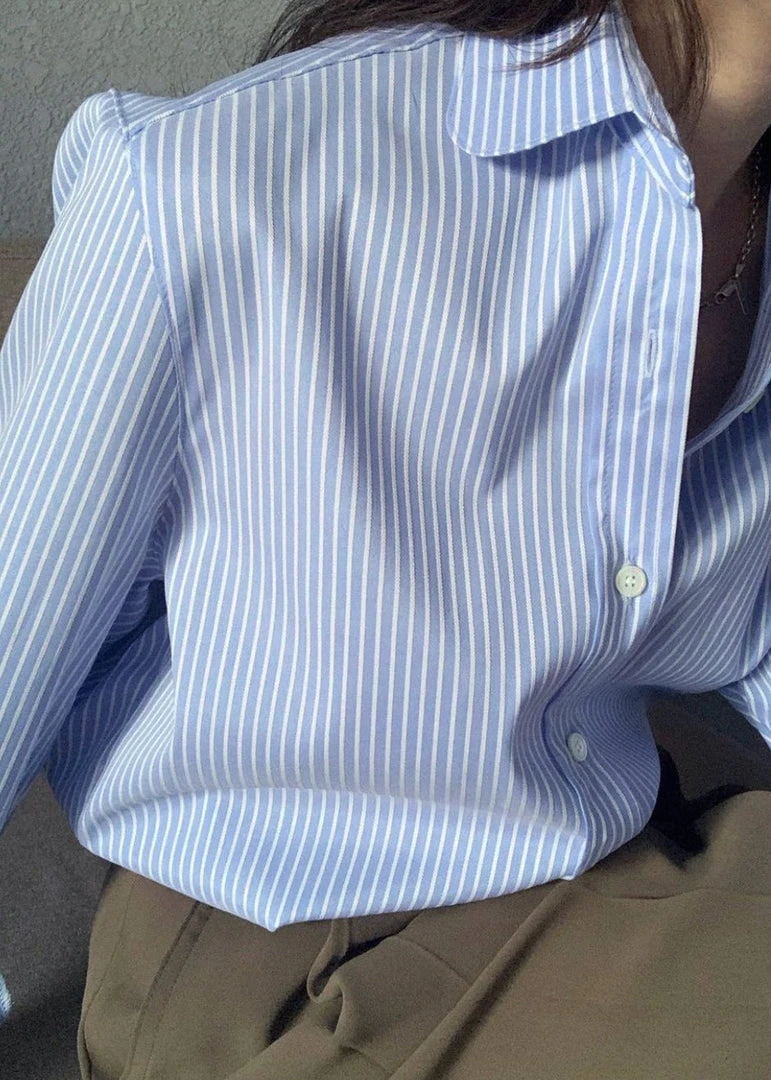 The Frankie Shop Mina Shirt - Blue Stripe