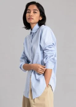 The Frankie Shop Mina Shirt - Blue Stripe