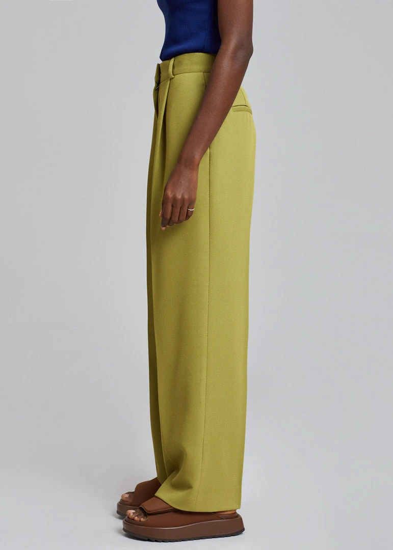 The Frankie Shop Minerva Suit Pants - Moss Green CLOTHING
