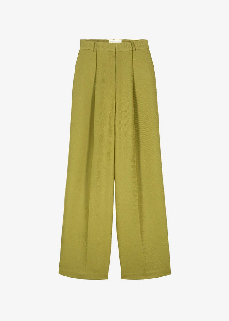 The Frankie Shop Minerva Suit Pants - Moss Green CLOTHING