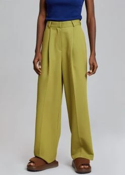 The Frankie Shop Minerva Suit Pants - Moss Green CLOTHING