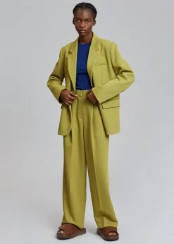 The Frankie Shop Minerva Suit Pants - Moss Green CLOTHING