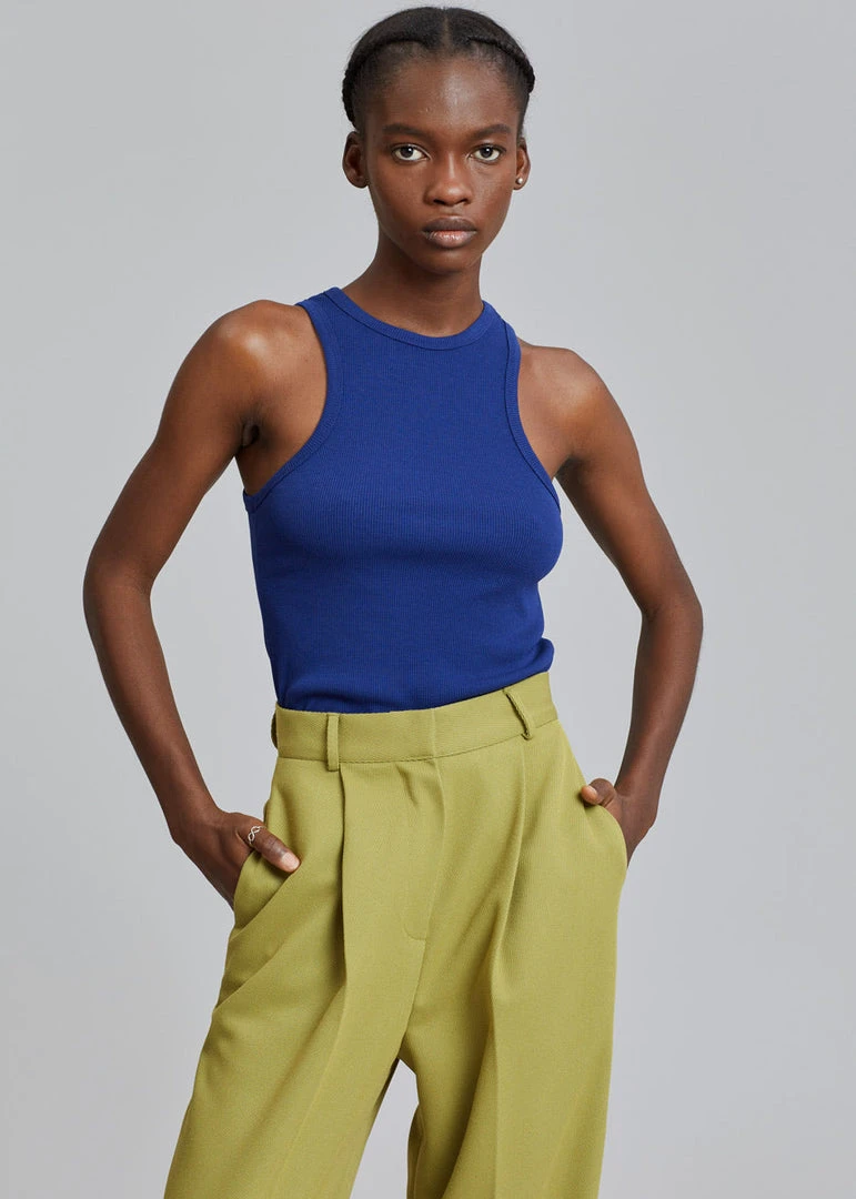 The Frankie Shop Minerva Suit Pants - Moss Green CLOTHING