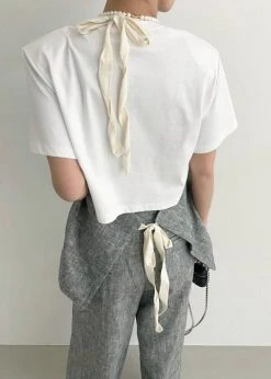 Black Fuchsia Mirl Backless Vest - Grey Melange