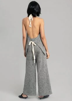 Black Fuchsia Mirl Wide Pants - Grey Melange