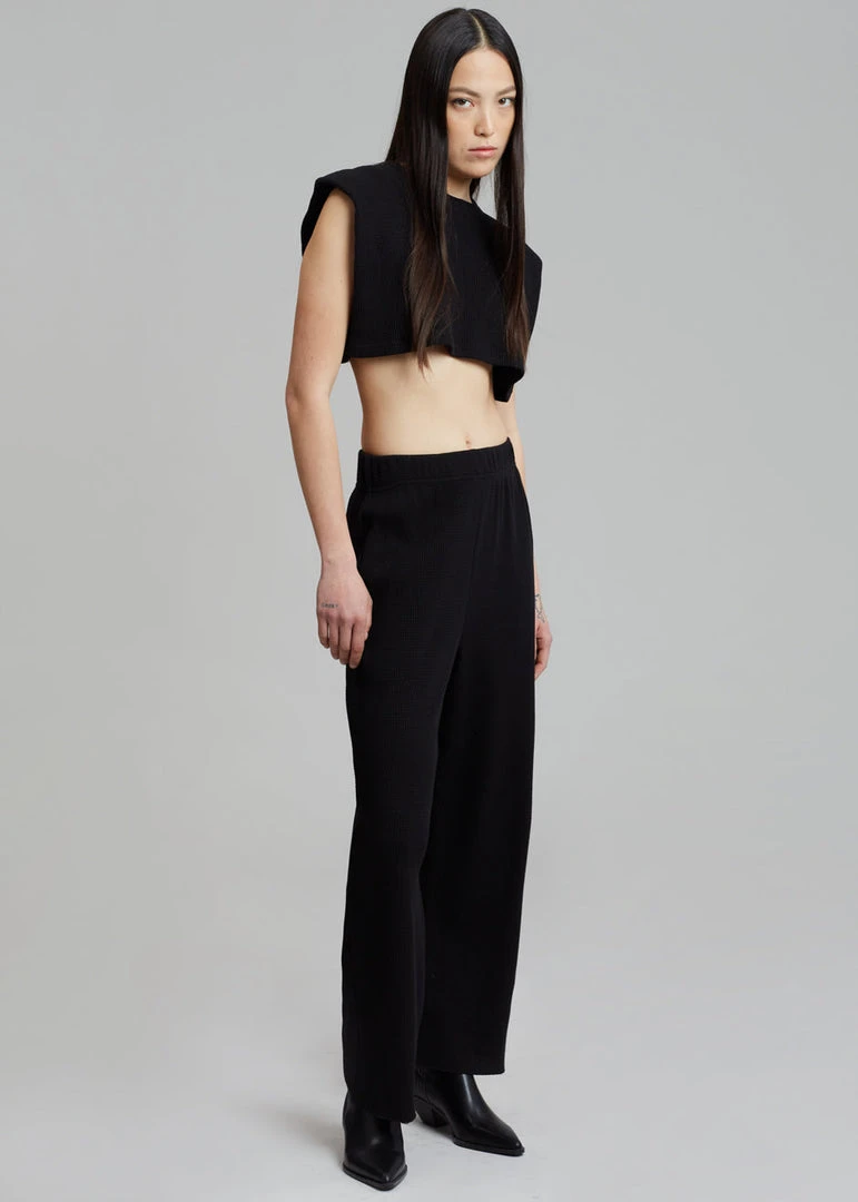 Another J Nanie Honeycomb Sweatpants - Black