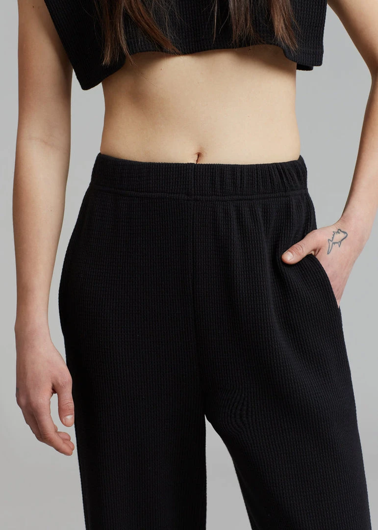 Another J Nanie Honeycomb Sweatpants - Black