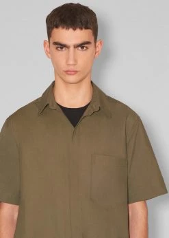 Men Nanushka Benja Short Sleeve Romper - Olive