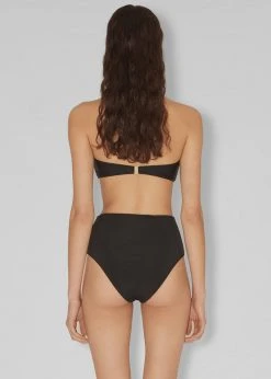 Nanushka Bente High Waist Swim Pants - Black