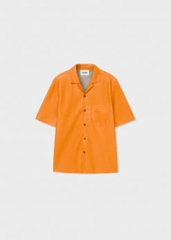 Men Nanushka Bodil Vegan Leather Shirt - Orange