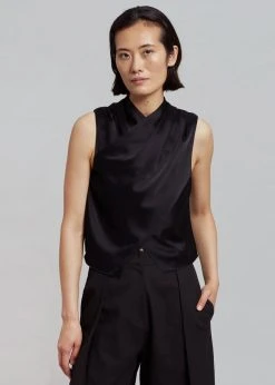 CLOTHING Nanushka Difya Sleeveless Top - Black