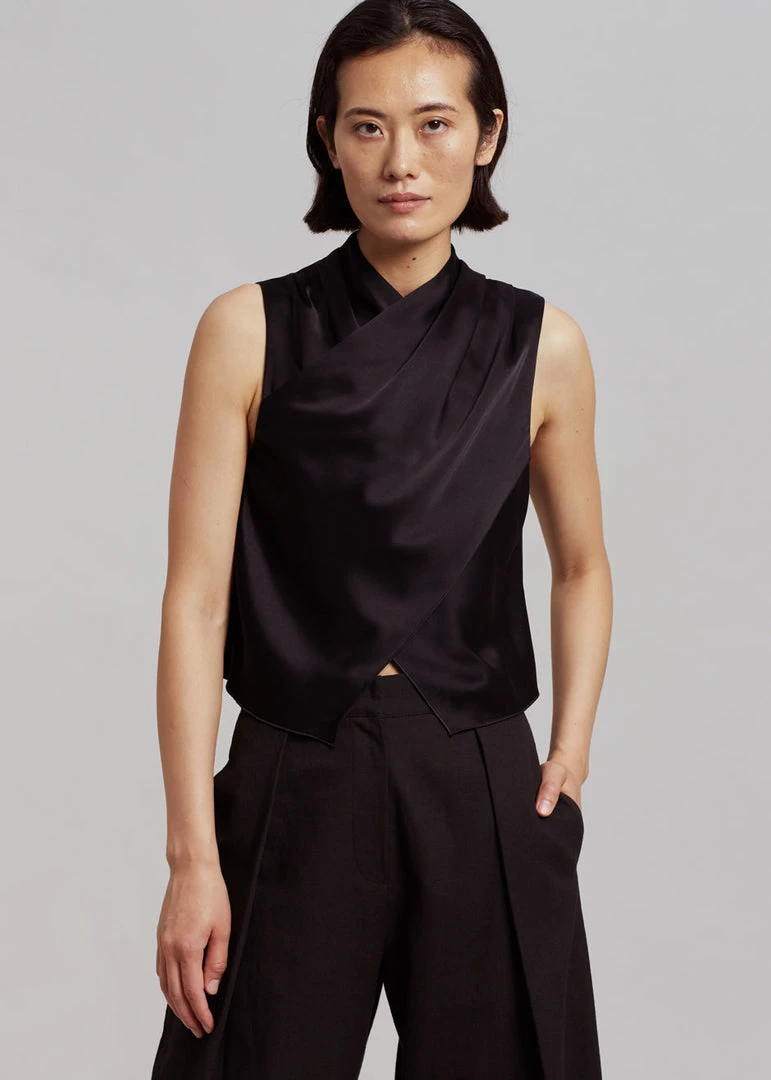 CLOTHING Nanushka Difya Sleeveless Top - Black