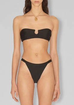 CLOTHING Nanushka Mahy Round Front Wire Bandeau - Black