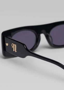 Nanushka Ruthie Bio Plastic Sunglasses - Black ACCESSORIES