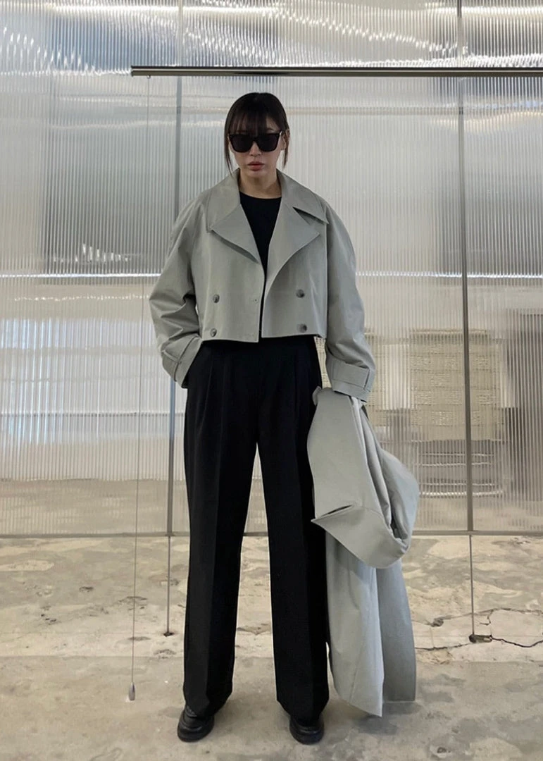 The Frankie Shop CLOTHING Nexine Short Jacket - Grey