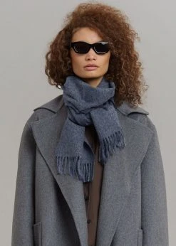 More Than Yesterday Nieves Wool Scarf - Dusty Blue Men