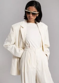 Another Avenue Nuno Thin Stripes Blazer - Off White CLOTHING