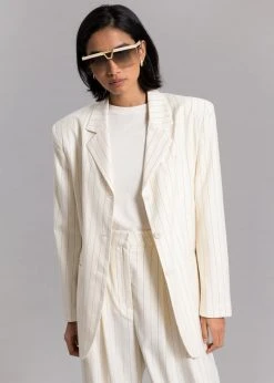 Another Avenue Nuno Thin Stripes Blazer - Off White CLOTHING
