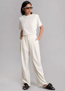 Another Avenue Nuno Thin Stripes Pants - Off White CLOTHING