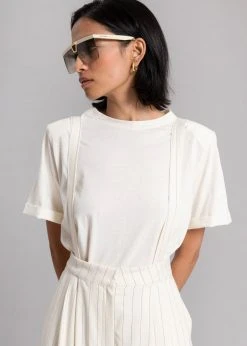 Another Avenue Nuno Thin Stripes Pants - Off White CLOTHING