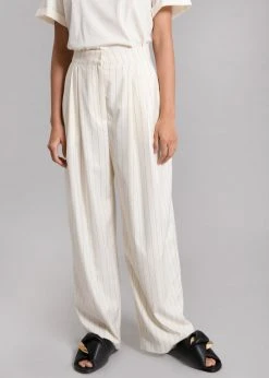 Another Avenue Nuno Thin Stripes Pants - Off White CLOTHING
