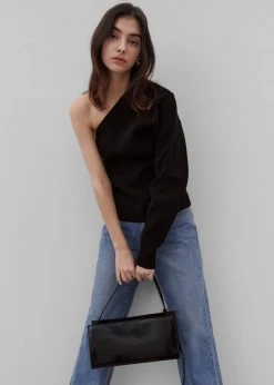 Tempting CLOTHING Oki One Shoulder Top - Black