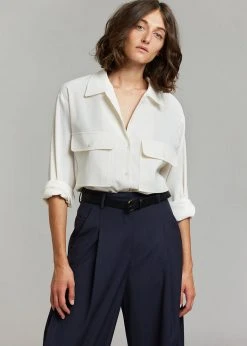 The Frankie Shop Opal Blouse - Cream CLOTHING