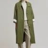 The Frankie Shop CLOTHING Orion Trench Coat - Olive