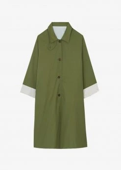 The Frankie Shop CLOTHING Orion Trench Coat - Olive