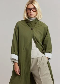 The Frankie Shop CLOTHING Orion Trench Coat - Olive