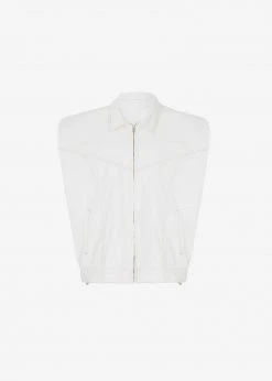 Another.J CLOTHING Ossa Padded Denim Vest - White