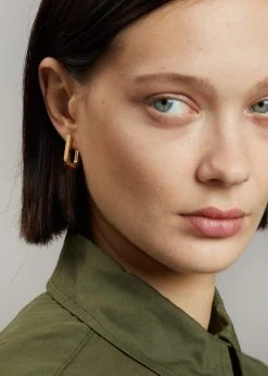 ACCESSORIES Otiumberg Chunky Square Hoops - Gold