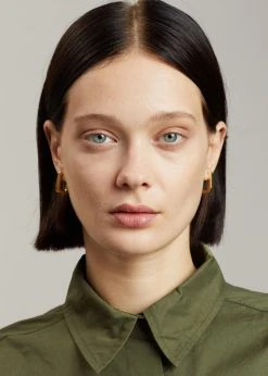 ACCESSORIES Otiumberg Chunky Square Hoops - Gold