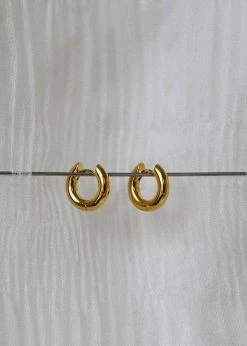 ACCESSORIES Otiumberg Small Chunky Hoops - Gold