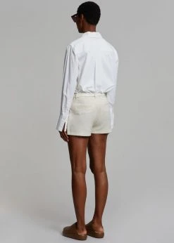 The Frankie Shop CLOTHING Palma Linen Shorts - Oat Melange