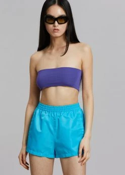The Frankie Shop CLOTHING Perla Gym Shorts - Turquoise