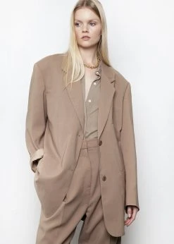 The Frankie Shop CLOTHING Pernille Boy Blazer - Brown