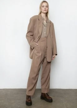 The Frankie Shop CLOTHING Pernille Boy Blazer - Brown