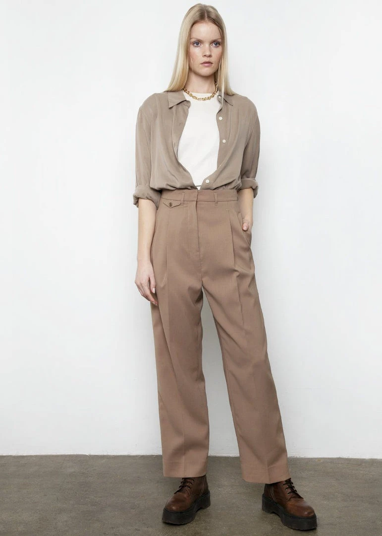 The Frankie Shop CLOTHING Pernille Boy Pants - Brown