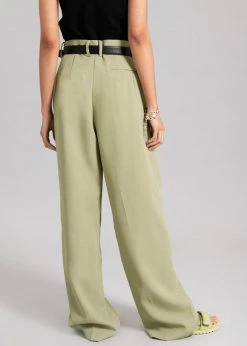 The Frankie Shop CLOTHING Port Pleated Pants - Sage