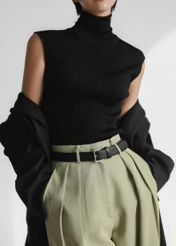 The Frankie Shop CLOTHING Port Pleated Pants - Sage