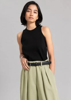 The Frankie Shop CLOTHING Port Pleated Pants - Sage