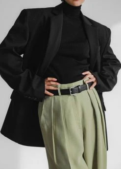 The Frankie Shop CLOTHING Port Pleated Pants - Sage