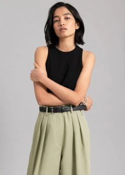 The Frankie Shop CLOTHING Port Pleated Pants - Sage