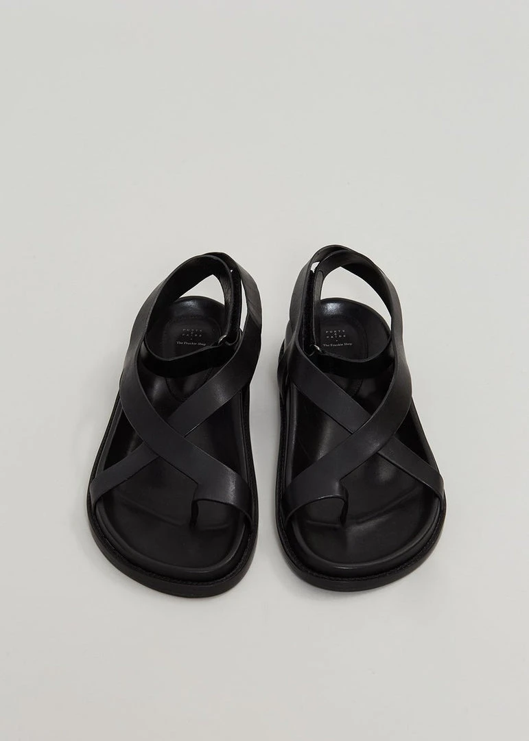 Porte & Paire X TFS Cross Sandal - Black SHOES